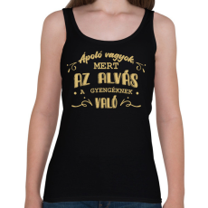 PRINTFASHION Az alvás a gyengéknek való - Ápoló - Női atléta - Fekete