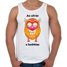 PRINTFASHION Az alvás a hobbim - Férfi atléta - Fehér atléta, trikó