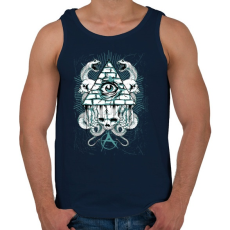 PRINTFASHION Az anarchia szeme - Férfi atléta - Sötétkék