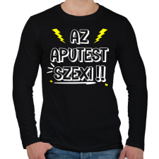 PRINTFASHION Az aputest vonzó! - Férfi hosszú ujjú póló - Fekete férfi póló