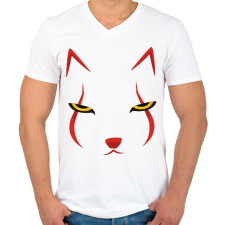 PRINTFASHION Az cica - Férfi V-nyakú póló - Fehér férfi póló