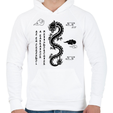 PRINTFASHION Az ég összedől - Férfi kapucnis pulóver - Fehér