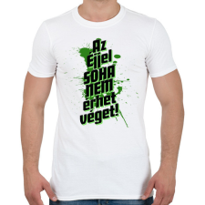 PRINTFASHION Az éjjel soha nem érhet véget! - Férfi póló - Fehér férfi póló