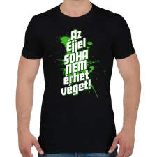PRINTFASHION Az éjjel soha nem érhet véget! - Férfi póló - Fekete férfi póló