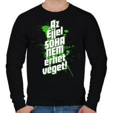 PRINTFASHION Az éjjel soha nem érhet véget! - Férfi pulóver - Fekete férfi pulóver, kardigán