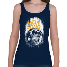 PRINTFASHION Az éjszaka hangja - Női atléta - Sötétkék női trikó