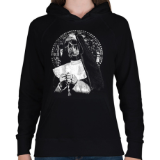 PRINTFASHION Az elátkozottak szentje - Okkult utcai ruházati Design - Női kapucnis pulóver - Fekete