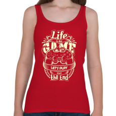 PRINTFASHION Az élet egy játék - Női atléta - Cseresznyepiros