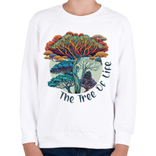 PRINTFASHION Az élet fája - Gyerek pulóver - Fehér gyerek pulóver, kardigán