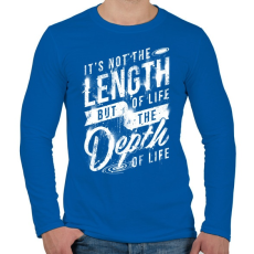 PRINTFASHION Az élet nehézségei - Férfi hosszú ujjú póló - Királykék