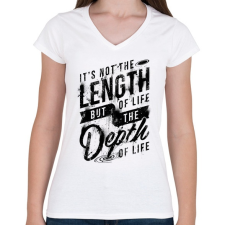 PRINTFASHION Az élet nehézségei - Női V-nyakú póló - Fehér női póló