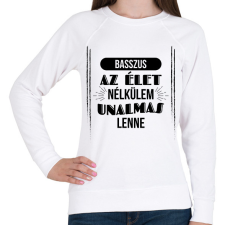 PRINTFASHION Az élet nélkülem - Női pulóver - Fehér női pulóver, kardigán