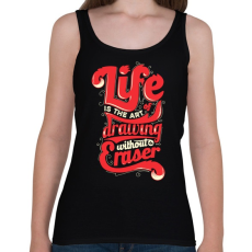 PRINTFASHION Az élet - Női atléta - Fekete