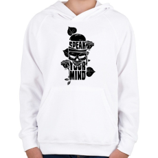 PRINTFASHION Az elméd - Gyerek kapucnis pulóver - Fehér