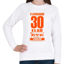 PRINTFASHION Az első 30 év! - Női pulóver - Fehér női pulóver, kardigán