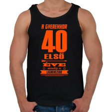 PRINTFASHION Az első 40 év! - Férfi atléta - Fekete atléta, trikó