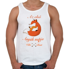 PRINTFASHION Az első anyák napja! [egyedi névvel] - Férfi atléta - Fehér atléta, trikó