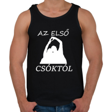 PRINTFASHION AZ ELSŐ CSÓKTÓL - Férfi atléta - Fekete atléta, trikó