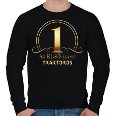 PRINTFASHION Az első számú traktoros - Arany - Férfi pulóver - Fekete