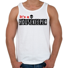 PRINTFASHION Az eltakarító - Férfi atléta - Fehér atléta, trikó