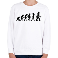 PRINTFASHION Az ember evolúciója - fekete - Gyerek pulóver - Fehér gyerek pulóver, kardigán