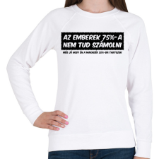 PRINTFASHION Az emberek 75%-a - Női pulóver - Fehér női pulóver, kardigán