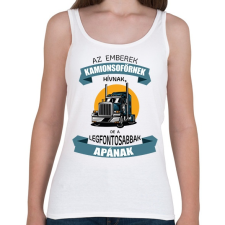 PRINTFASHION Az emberek kamionsofőrnek hívnak - Női atléta - Fehér női trikó