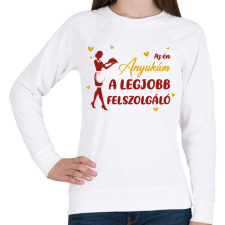 PRINTFASHION Az én anyukám - Felszolgáló - Női pulóver - Fehér női pulóver, kardigán