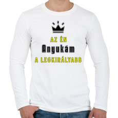 PRINTFASHION Az én anyukám - Férfi hosszú ujjú póló - Fehér