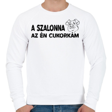 PRINTFASHION Az én cukorkám - Férfi pulóver - Fehér férfi pulóver, kardigán