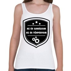 PRINTFASHION Az én garázsom, az én törvényeim - Női atléta - Fehér
