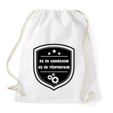 PRINTFASHION Az én garázsom, az én törvényeim - Sportzsák, Tornazsák - Fehér tornazsák