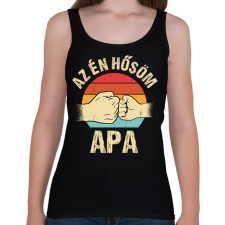 PRINTFASHION Az én hősöm apa - Női atléta - Fekete női trikó