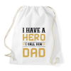 PRINTFASHION Az én hősöm apa - Sportzsák, Tornazsák - Fehér