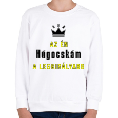 PRINTFASHION Az én húgocskám - Gyerek pulóver - Fehér
