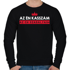 PRINTFASHION Az én kasszám - Férfi pulóver - Fekete