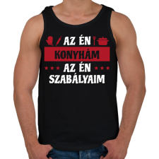 PRINTFASHION AZ én konyhám - Férfi atléta - Fekete atléta, trikó