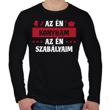 PRINTFASHION AZ én konyhám - Férfi hosszú ujjú póló - Fekete férfi póló