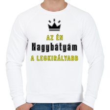 PRINTFASHION Az én nagybátyám - Férfi pulóver - Fehér férfi pulóver, kardigán