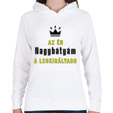 PRINTFASHION Az én nagybátyám - Női kapucnis pulóver - Fehér