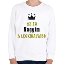 PRINTFASHION Az én nagyim - Gyerek pulóver - Fehér gyerek pulóver, kardigán