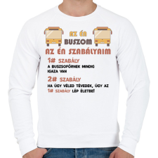 PRINTFASHION Az én szabályaim - Férfi pulóver - Fehér férfi pulóver, kardigán