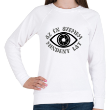 PRINTFASHION Az én szemem mindent lát - Fotós - Női pulóver - Fehér női pulóver, kardigán