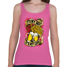 PRINTFASHION Az én szenvedélyem - Női atléta - Rózsaszín női trikó