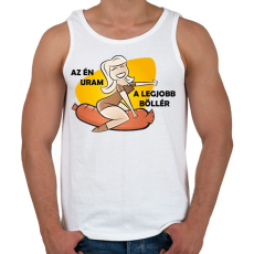 PRINTFASHION Az én uram - Férfi atléta - Fehér