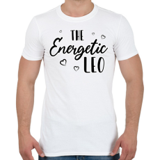 PRINTFASHION Az energikus oroszlán - Férfi póló - Fehér