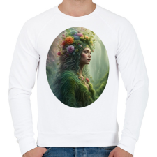 PRINTFASHION Az erdő szelleme - Férfi pulóver - Fehér férfi pulóver, kardigán