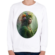 PRINTFASHION Az erdő szelleme - Gyerek pulóver - Fehér