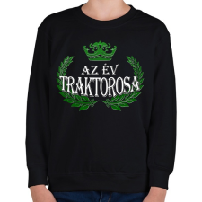 PRINTFASHION Az év traktorosa - Gyerek pulóver - Fekete gyerek pulóver, kardigán