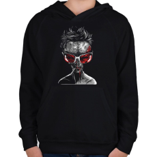 PRINTFASHION Az idegen - Gyerek kapucnis pulóver - Fekete